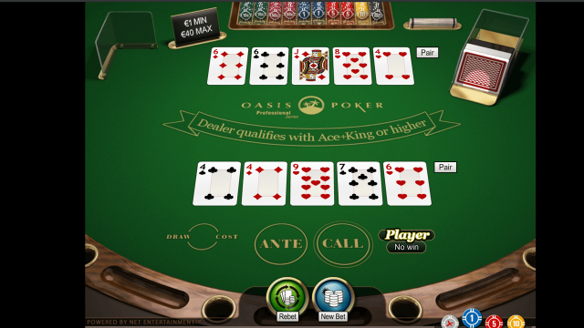 Игровой интерфейс Oasis Poker Professional Series 9