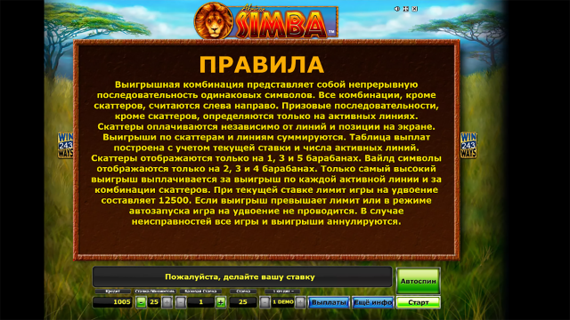 Бонусная игра African Simba 3