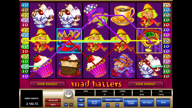 Бонусная игра Mad Hatters 10