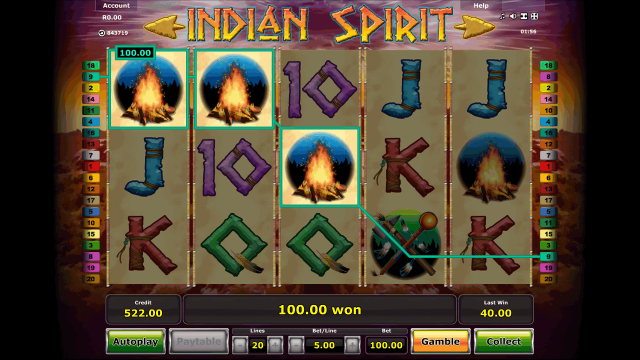 Характеристики слота Indian Spirit 10
