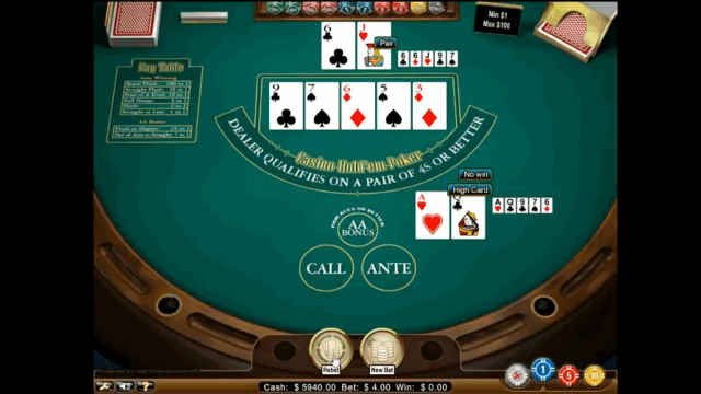 Бонусная игра Casino Hold'em Poker 7
