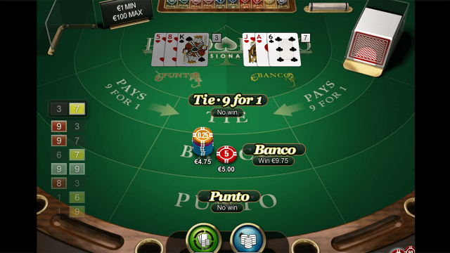 Бонусная игра Punto Banco Professional Series 10